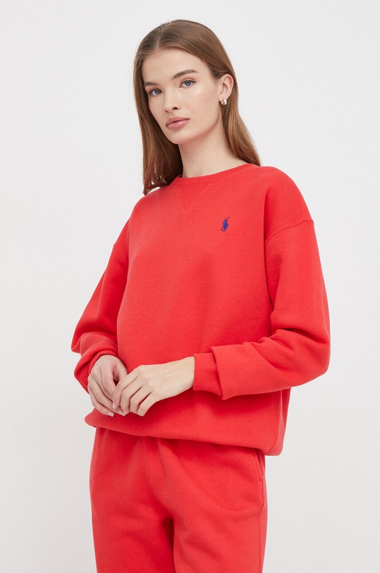 Кофта Polo Ralph Lauren жіноча колір червоний однотонна | ANSWEAR.ua