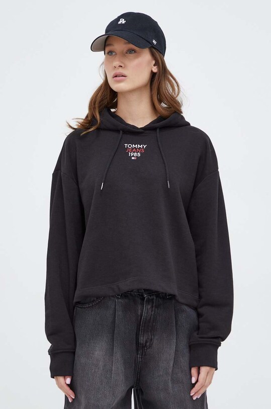 Μπλούζα Tommy Jeans μαύρο DW0DW17322