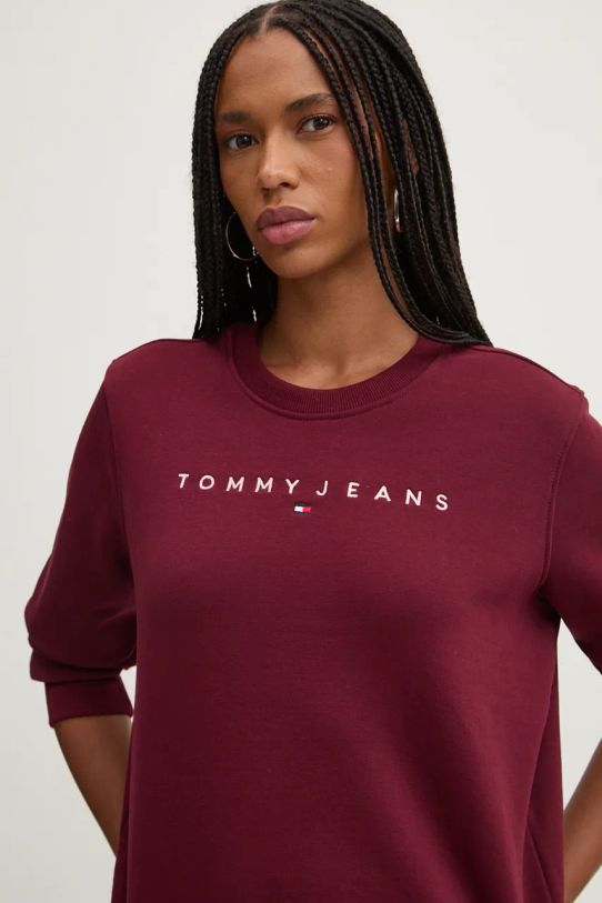 Tommy Jeans bluza bordowy DW0DW17323