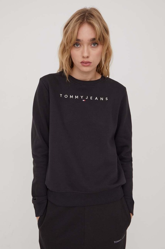 Tommy Jeans bluza print negru DW0DW17323