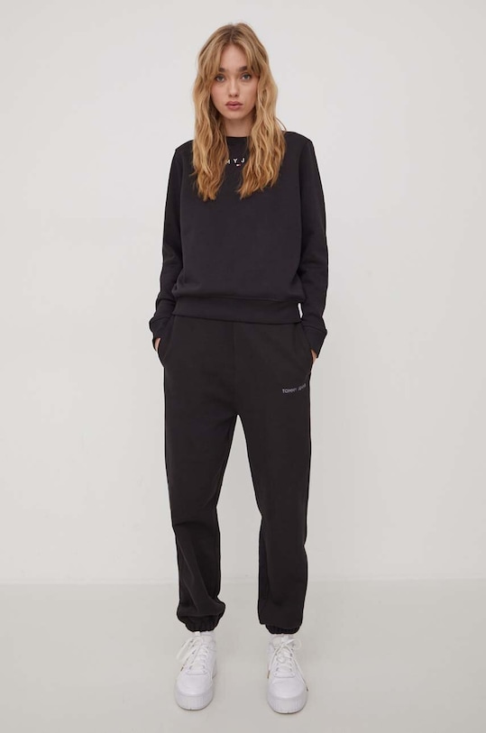 Tommy Jeans bluza DW0DW17323 negru AW24