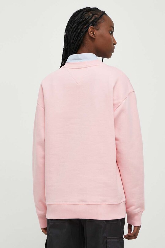 Odzież Tommy Jeans bluza bawełniana DW0DW17327 różowy