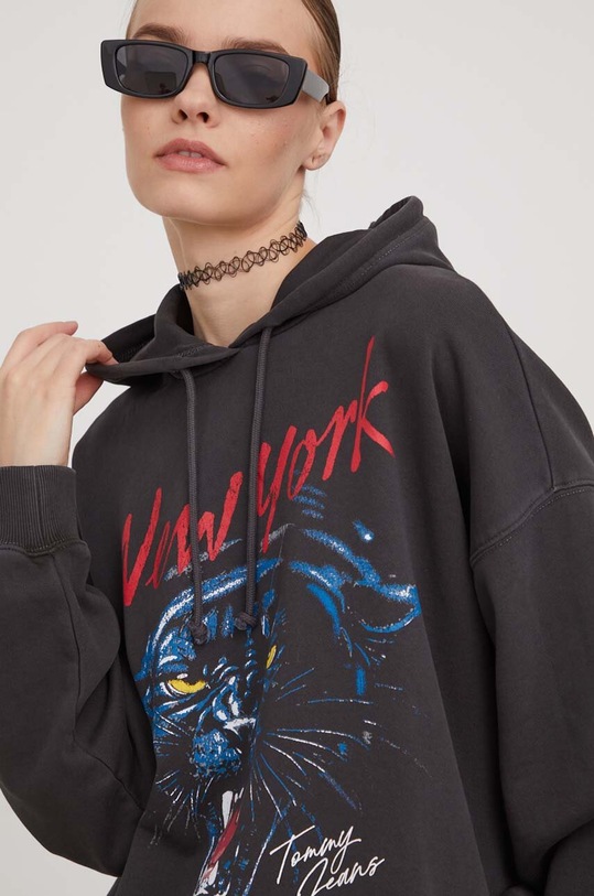 Tommy Jeans bluza bawełniana szary DW0DW17335