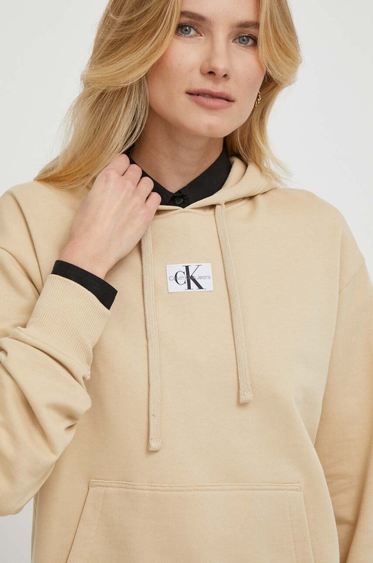 Calvin Klein Jeans bluza bawełniana beżowy J20J222539