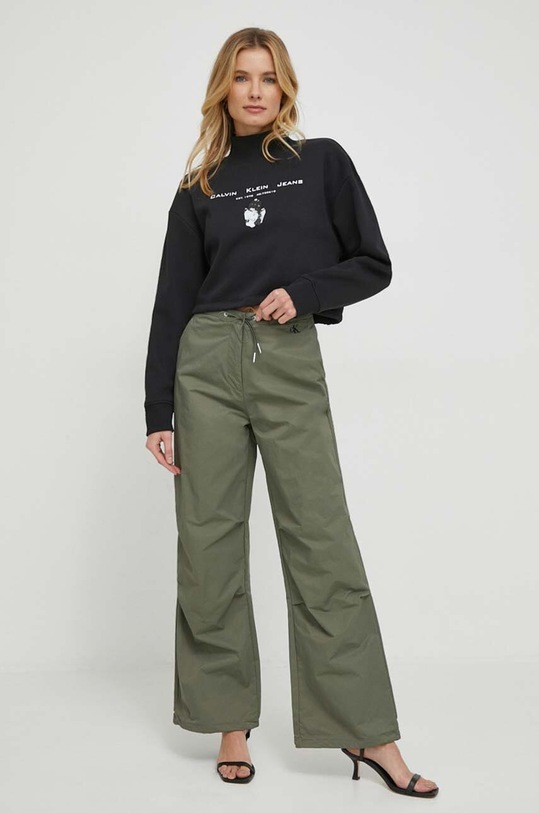Calvin Klein Jeans felső J20J222545 fekete SS24
