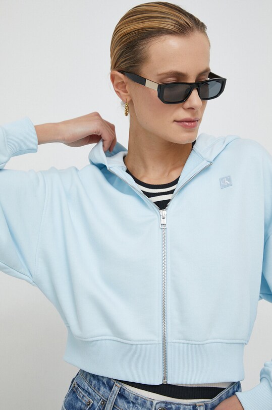 Dukserica Calvin Klein Jeans plava J20J222885