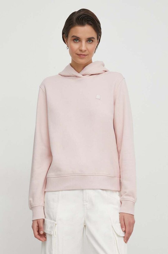 Mikina Calvin Klein Jeans s kapucňou ružová J20J223227