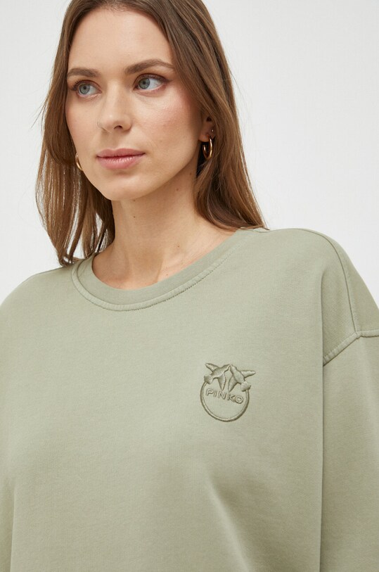 Pinko hanorac de bumbac verde 101831.A1N7