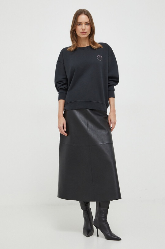 Pinko bluza bawełniana 101831.A1N7 czarny SS24