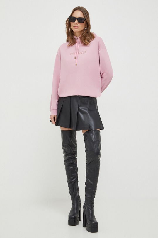 Pinko bluza bawełniana 101685.A1N7 różowy SS24