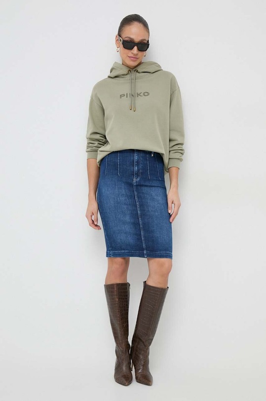 Pinko bluza bawełniana 101685.A1N7 zielony SS24