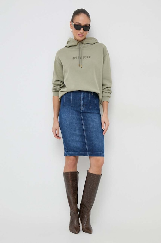 Pinko bluza bawełniana 101685.A1N7 zielony SS24