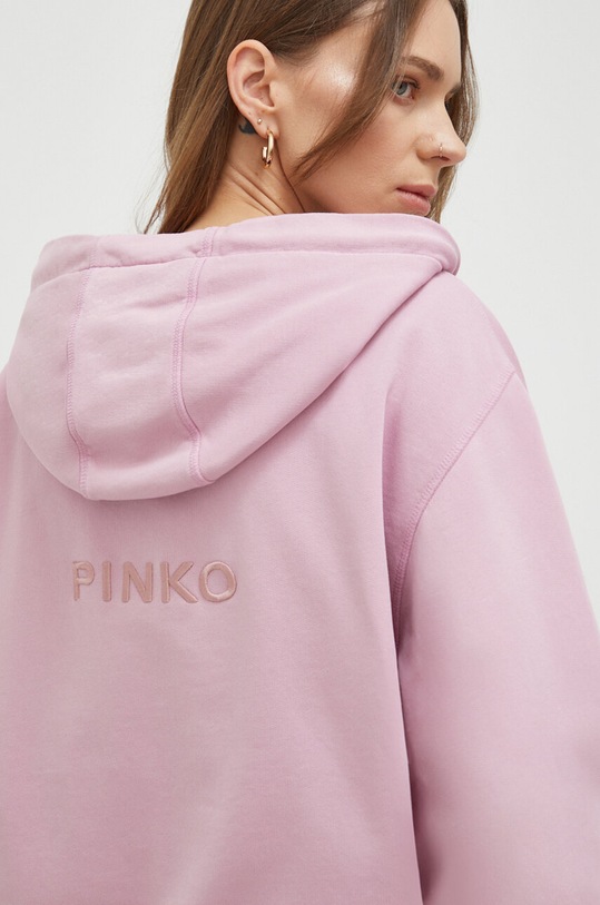 Памучен суичър Pinko памук розов 101133.A1N7