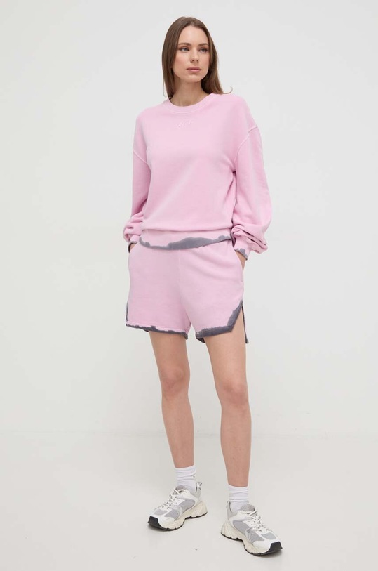Pinko hanorac de bumbac 103056.A1OF roz SS24