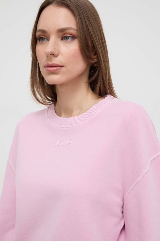 Pinko hanorac de bumbac roz 103056.A1OF