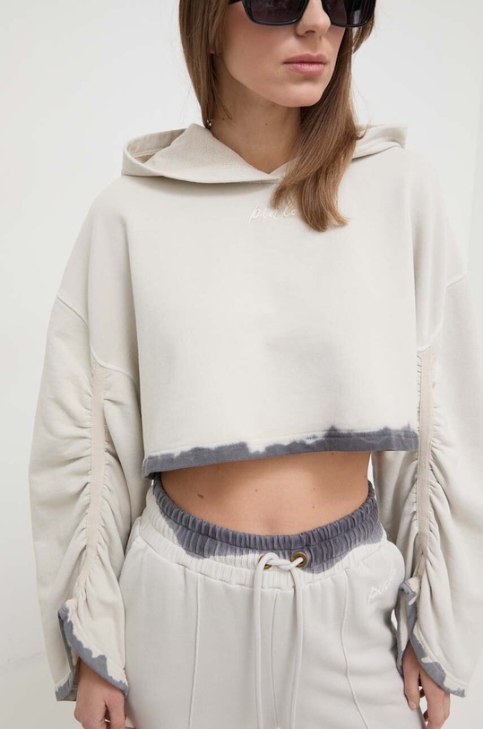 Pinko bluza bawełniana z kapturem beżowy 103065.A1OF