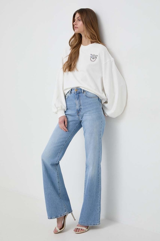 Pinko bluza bawełniana 102827.A1R8 beżowy AA00