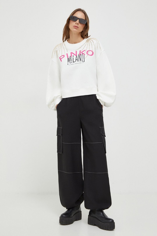 Pinko bluza bawełniana 102827.A1LU beżowy SS24