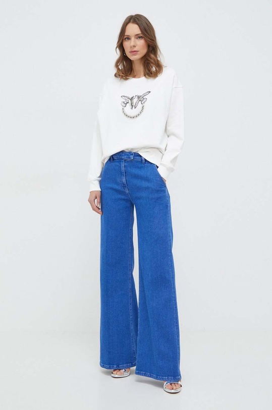 Pinko bluza bawełniana 100534.A1R8 beżowy SS24