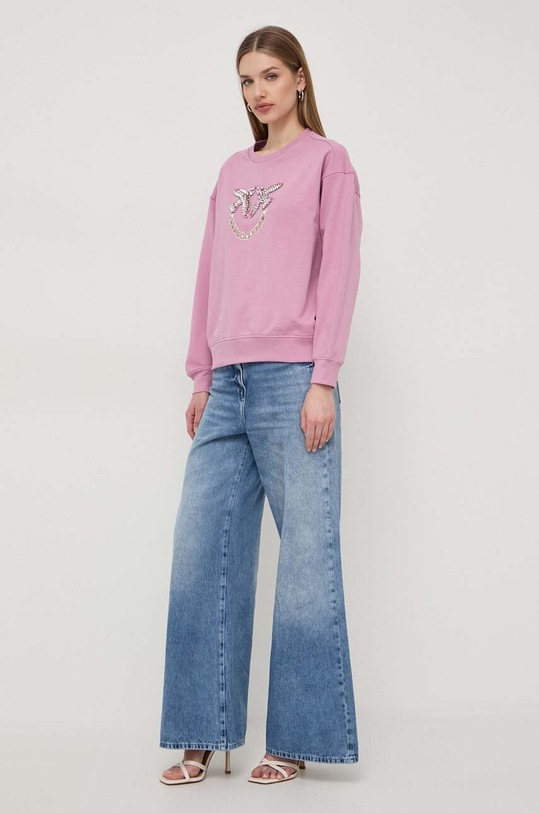Pinko bluza bawełniana 100534.A1R8 różowy SS24