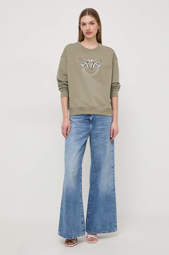 Pinko bluza bawełniana 100534.A1R8 zielony SS24