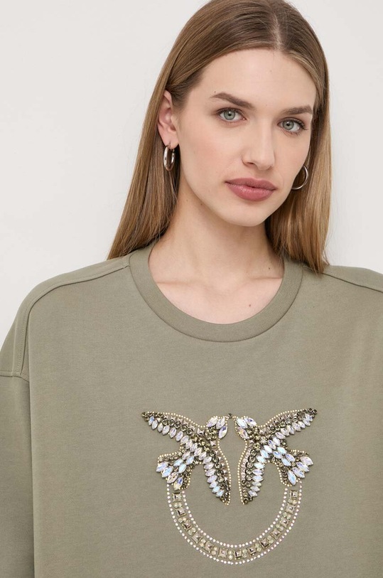 Pinko bluza bawełniana zielony 100534.A1R8