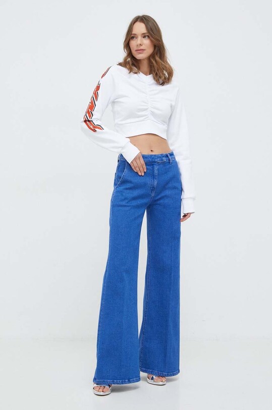 Pinko hanorac de bumbac 103259.A1QG alb SS24