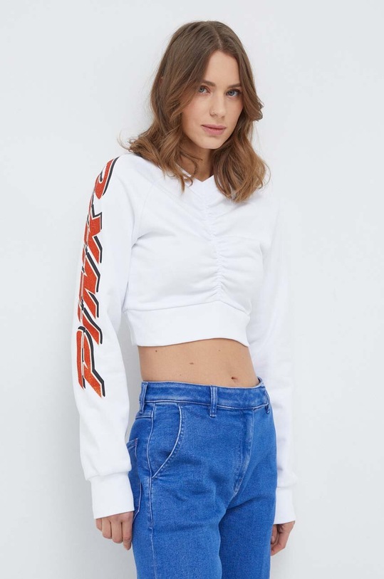 Pinko bluza bawełniana biały 103259.A1QG