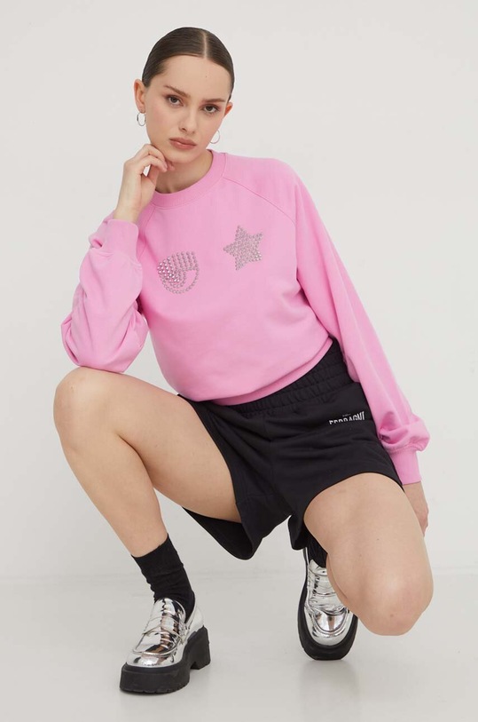 Chiara Ferragni bluza EYE STAR 76CBIG02 różowy SS24