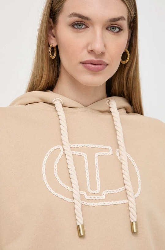 Twinset bluza bawełniana beżowy 241TP3434