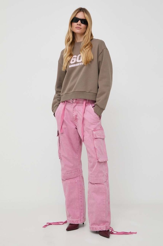 Bavlněná mikina Miss Sixty 6T4TJ1080000 hnědá SS24