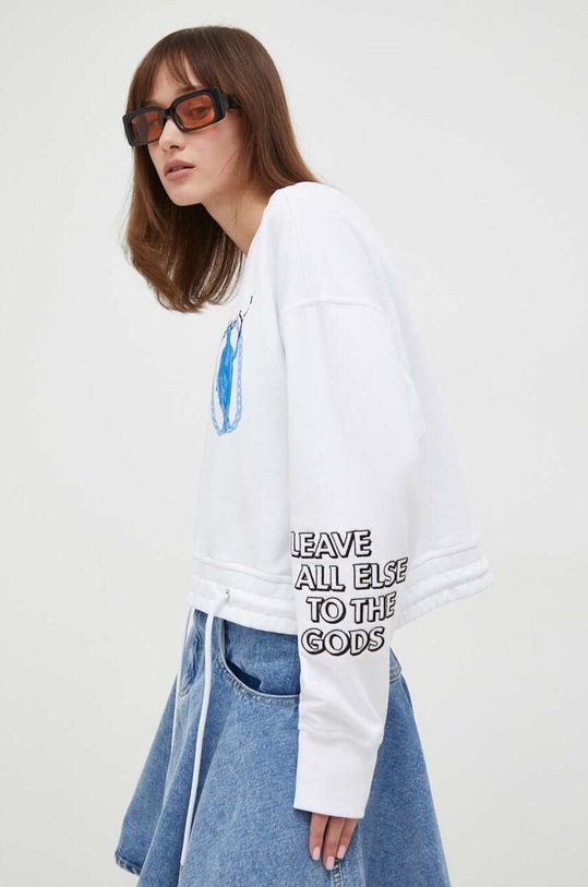Iceberg bluza bawełniana nadruk biały E011.6300