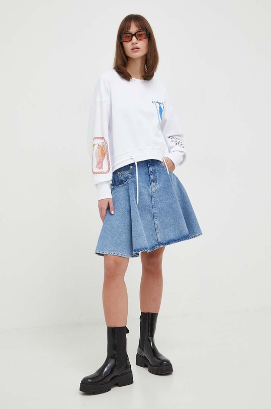 Iceberg bluza bawełniana E011.6300 biały SS24