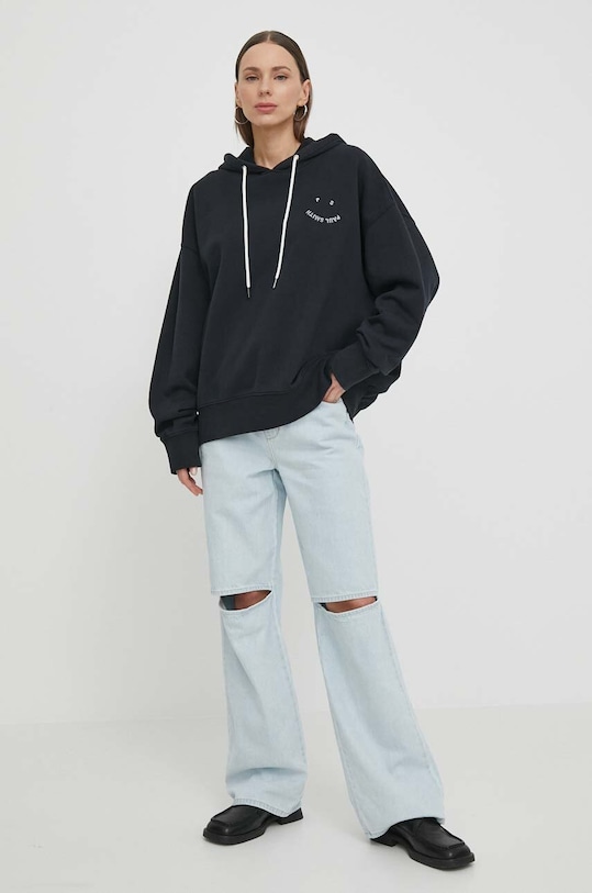 PS Paul Smith bluza bawełniana z kapturem czarny W2R.226VE.M21169