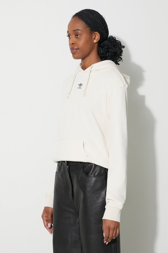 adidas Originals hanorac de bumbac Essentials Regular Hoodie bej IA6426