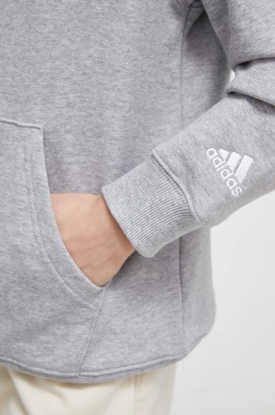 Bavlněná mikina adidas IC6884 šedá