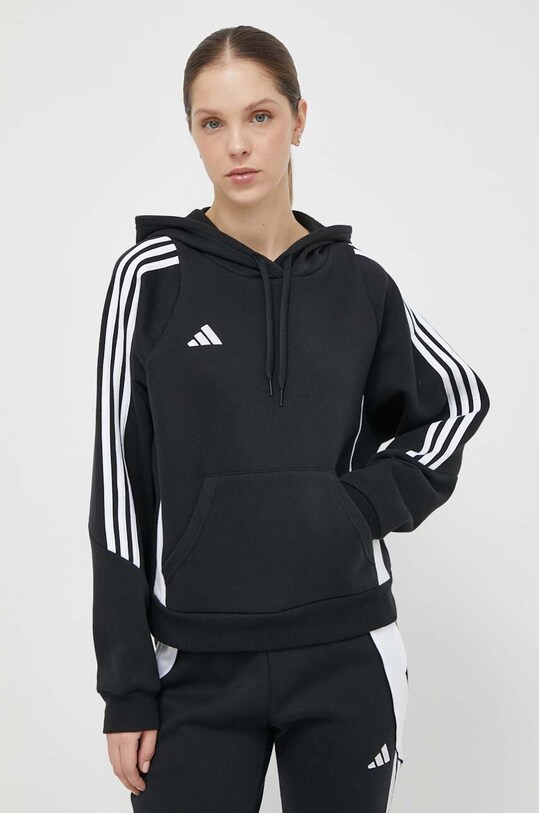 adidas Performance edzős pulóver Tiro24 aplikációval fekete IJ5607