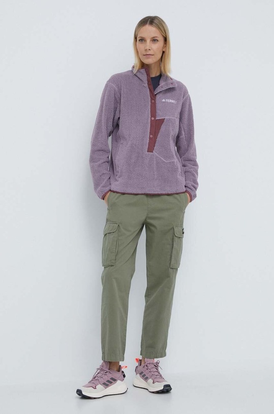 Sportovní mikina adidas TERREX Xploric IN0015 fialová SS24