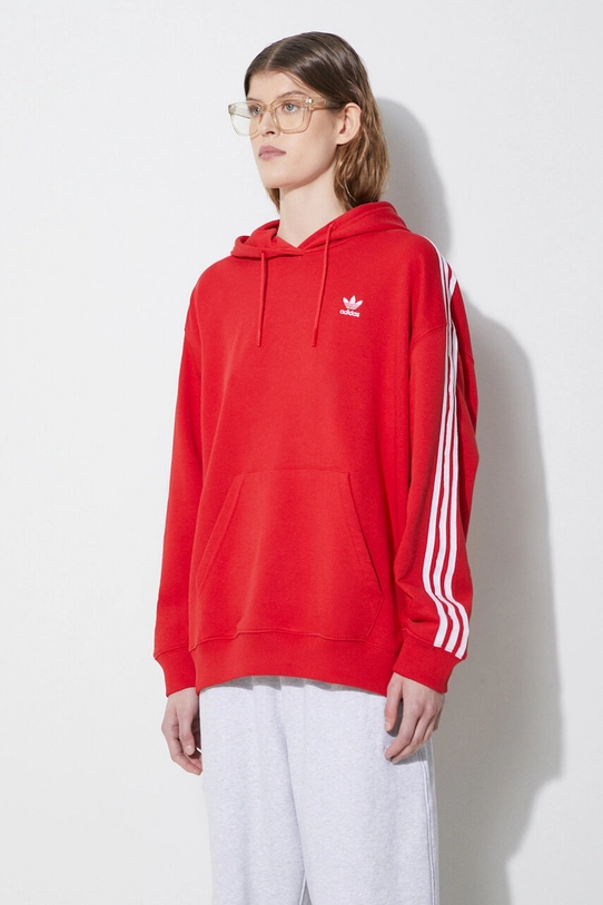 Dukserica adidas Originals 3-Stripes Hoodie OS natpis crvena IN8397