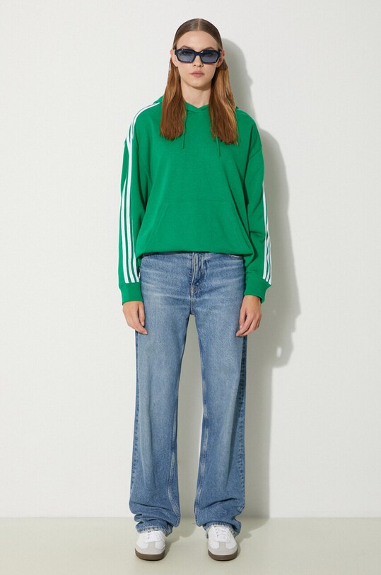 Dukserica adidas Originals 3-Stripes Hoodie OS IN8398 zelena SS24