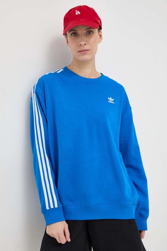 Dukserica adidas Originals natpis plava IN8488