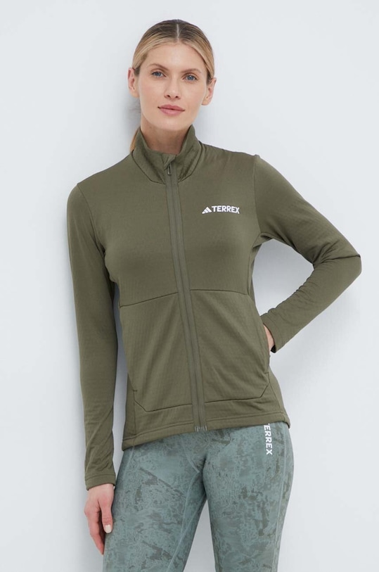 Sportska dukserica adidas TERREX Multi bez uzorka zelena IQ3746