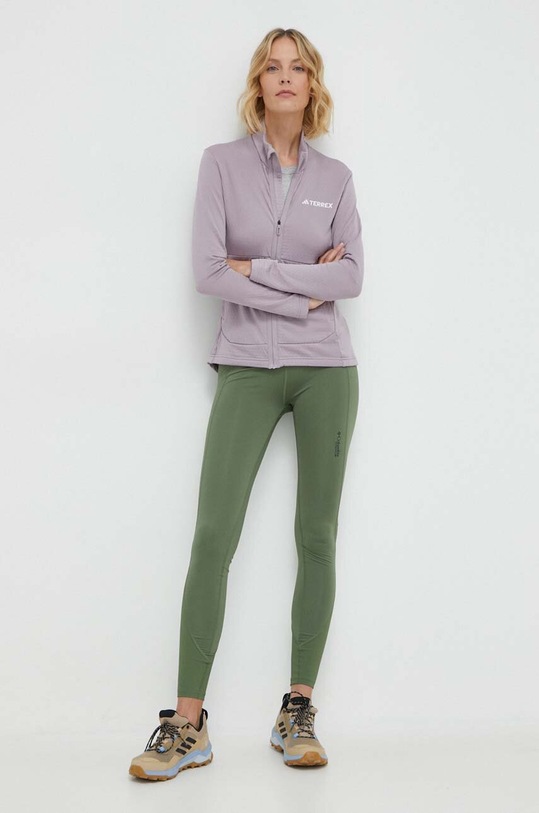 Sportovní mikina adidas TERREX IQ3747 fialová SS24