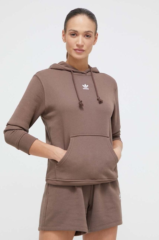 adidas Originals bluza bawełniana bawełna brązowy IR5936