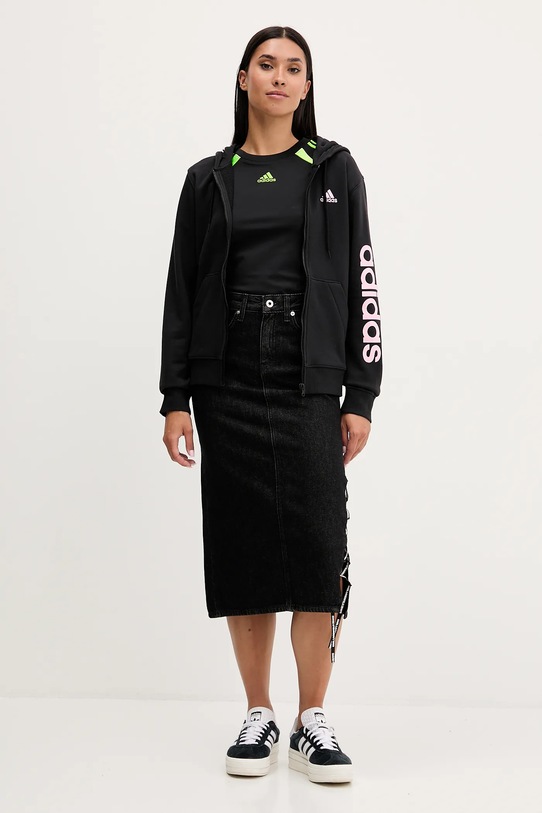 Pamučna dukserica adidas IS2072 crna SS24