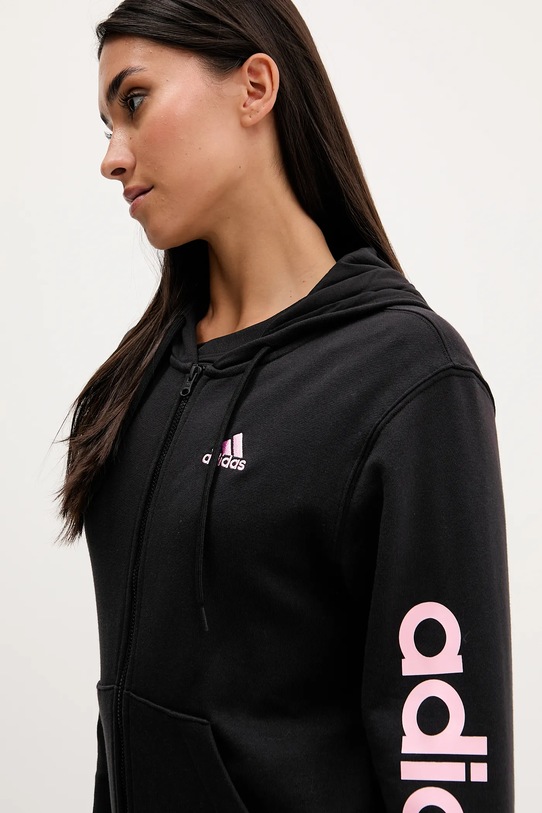 Pamučna dukserica adidas crna IS2072