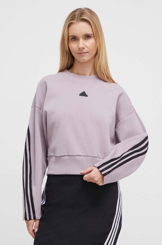 Суичър adidas без качулка розов IS3880