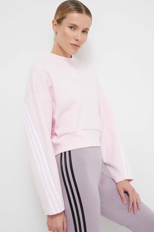 adidas bluza aplikacja różowy IS3881