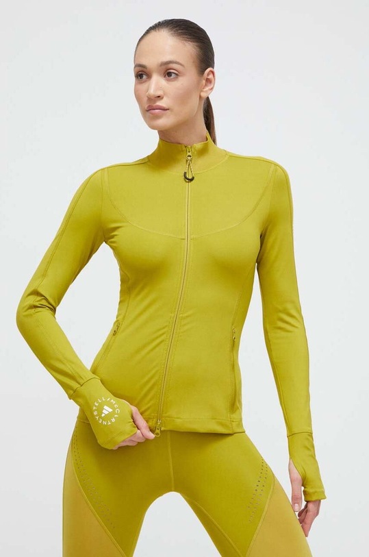 Dukserica za trening adidas by Stella McCartney TruePurpose bez uzorka zelena IT8235