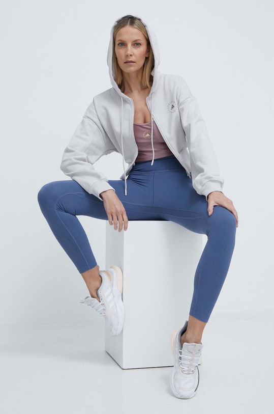 adidas by Stella McCartney bluza bawełniana nadruk szary IT8268
